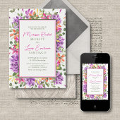 Schöne tropische Hochzeit Einladung