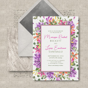 Schöne tropische Hochzeit Einladung