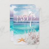 SCHÖNE TROPISCHE OZEANISCHE SONNENTERRASSE UAWG We RSVP Karte (Vorne/Hinten)