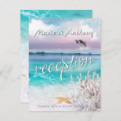 SCHÖNE TROPISCHE OZEISCHEN SONNENSCHIRM Empfang Ca Begleitkarte (Vorne/Hinten)