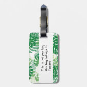 Schöne tropische Palmblätter Gepäckanhänger (Rückseite vertikal)