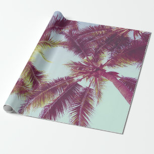 Schöne tropische Palme rund um den Strand Meer Oze Geschenkpapier