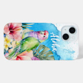 Schöne tropische Parrot Wasserfarbe Aloha Case-Mate iPhone Hülle (Rückseite (Horizontal))