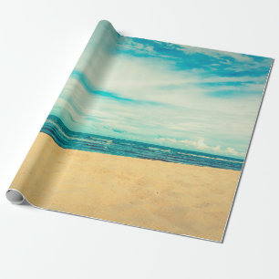 Schöne tropische Strand- und Meerlandschaft Reise Geschenkpapier