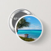 Schöne tropische Strandbrise Palmenbaum Button (Vorne & Hinten)