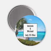 Schöne tropische Strandhochzeit Magnet (Vorderseite/Rückseite)