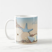 Schöne tropische Thema-Strand-Muscheln Kaffeetasse (Links)