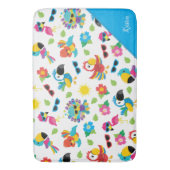 Schöne tropische Vögel farbenfrohe Paradies Muster Badematte (Vorderseite Vertikal)