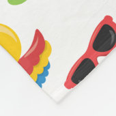 Schöne tropische Vögel farbenfrohe Paradies Muster Fleecedecke (Ecke)