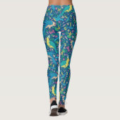 Schöne tropische Vögel und Blume Leggings (Rückseite)