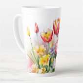 Schöne Tulip Blume Latte Tasse (Linke Ecke)