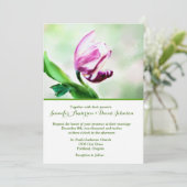 Schöne Tulip Wasserfarbe Custom Wedding Einladung (Stehend Vorderseite)