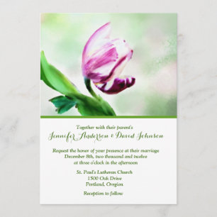Schöne Tulip Wasserfarbe Custom Wedding Einladung