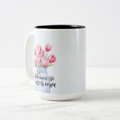 Schöne Tulip zum Muttertag Zweifarbige Tasse (Vorderseite Links)
