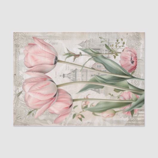 Schöne Tulips aus Amsterdam Seidenpapier (Vorderseite)