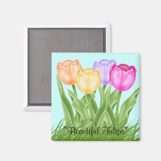 Schöne Tulips Magnet (Vorderseite/Rückseite)