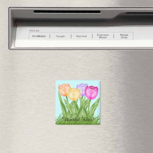 Schöne Tulips Magnet (In Situ (Geschirrspüler))