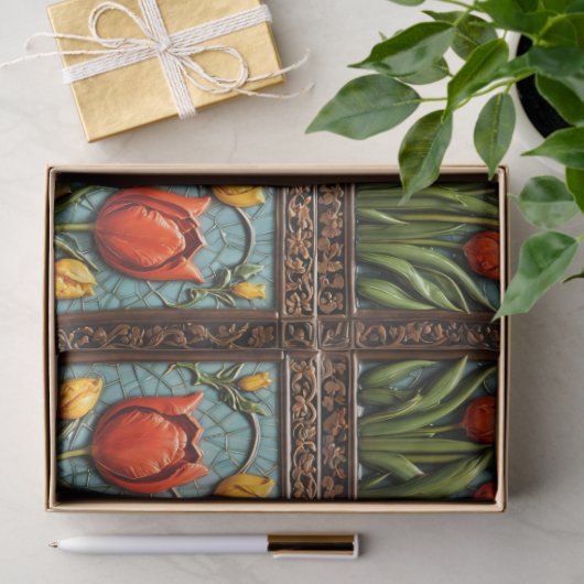 Schöne Tulips Populäre Sammlung Seidenpapier (Geschenk)