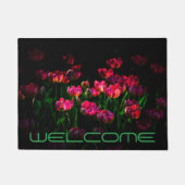 Schöne Tulpe Blume dunkel Fußmatte (Vorderseite)