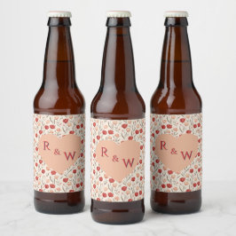 Schöne Tulpe Fancy Hochzeitsbieretikett Bierflaschenetikett