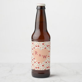 Schöne Tulpe Fancy Hochzeitsbieretikett Bierflaschenetikett