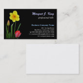Schöne Tulpe und dicken Blume Visitenkarte (Vorne/Hinten)