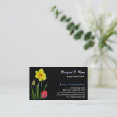 Schöne Tulpe und dicken Blume Visitenkarte (Stehend Vorderseite)
