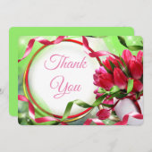 Schöne Tulpen Danke Karte (Vorne/Hinten)