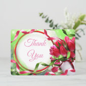 Schöne Tulpen Danke Karte (Stehend Vorderseite)