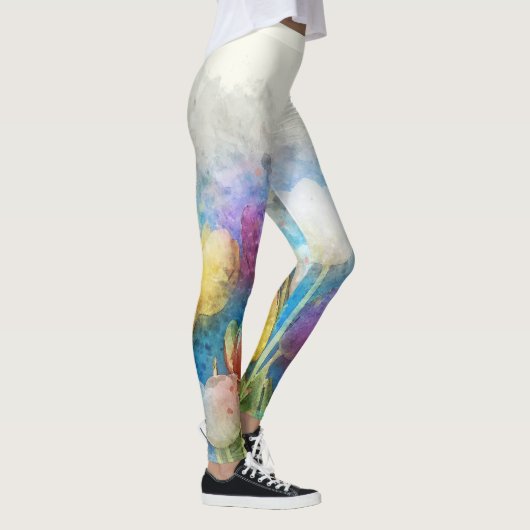 Schöne TulpenBlume Leggings (Rechts)