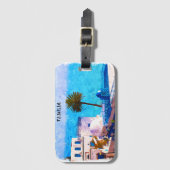 Schöne Tunesien Panorama-Aussicht Gepäckanhänger (Vorderseite Vertikal)