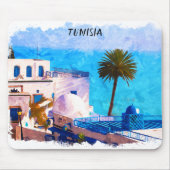 Schöne Tunesien Panorama-Aussicht Mousepad (Vorne)