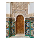Schöne Tür in Ben Youssef - Marrakesch, Marokko Fotodruck (Vorne)