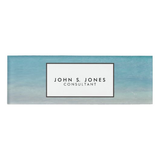 Schöne Türken des Strand-| und Caicos-Foto Namenschild (Vorderseite)