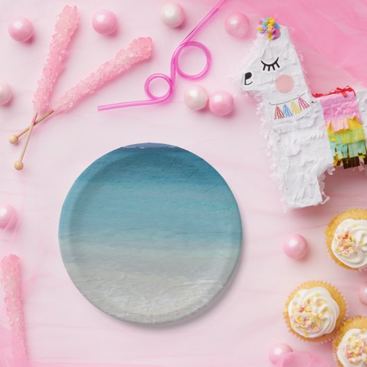 Schöne Türken des Strand-| und Caicos-Foto Pappteller (Party)