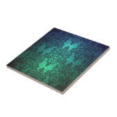 Schöne türkisblaue grüne Damaskus Fliese (Seite)