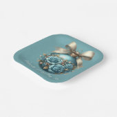 Schöne türkische Weihnachtsball Rose Schnee Pappteller (Gewinkelt)