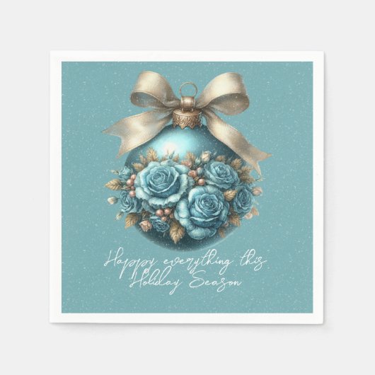 Schöne türkische Weihnachtsball Rose Schnee Serviette (Vorderseite)