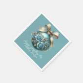 Schöne türkische Weihnachtsball Rose Schnee Serviette (Ecke)