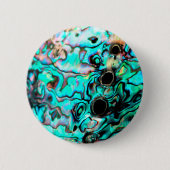 Schöne türkisfarbene Abalone paua Muschel Button (Vorderseite)