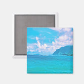 Schöne türkisfarbene Ozeanwellen Magnet (Vorderseite/Rückseite)