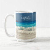 Schöne türkisfarbene tropische Fotografie Kaffeetasse (Links)