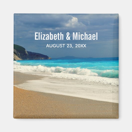 Schöne türkisfarbene tropische Fotografie Magnet (Vorne)