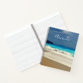 Schöne türkisfarbene tropische Fotografie Notizblock (Innenseite)