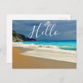 Schöne türkisfarbene tropische Fotografie Postkarte (Vorne/Hinten)