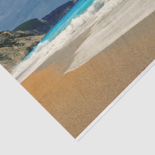 Schöne türkisfarbene tropische Fotografie Seidenpapier (Ausschnitt)