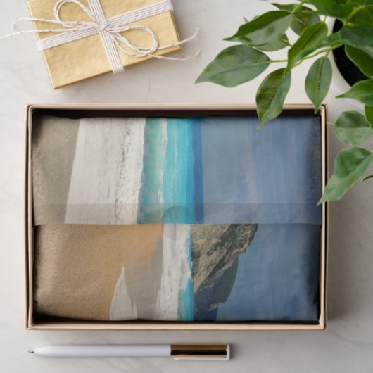 Schöne türkisfarbene tropische Fotografie Seidenpapier (Geschenk)