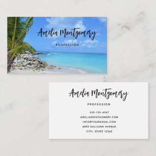 Schöne türkisfarbene tropische Strand  Visitenkarte