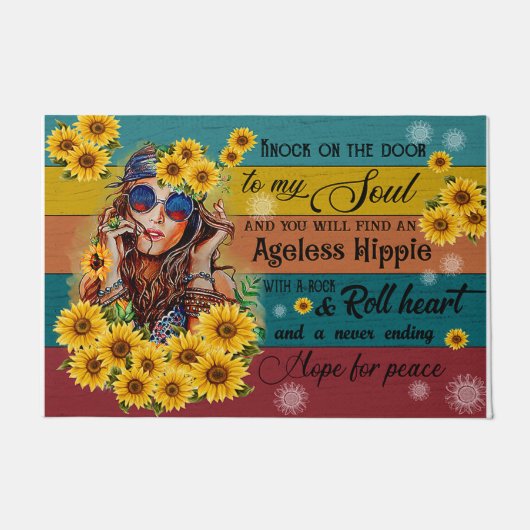 Schöne Türmatte, Bohemisches einmaliges Geschenk Fußmatte (Vorderseite)