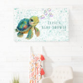 Schöne Turtle and Bubbles Babydusche Banner (Insitu)